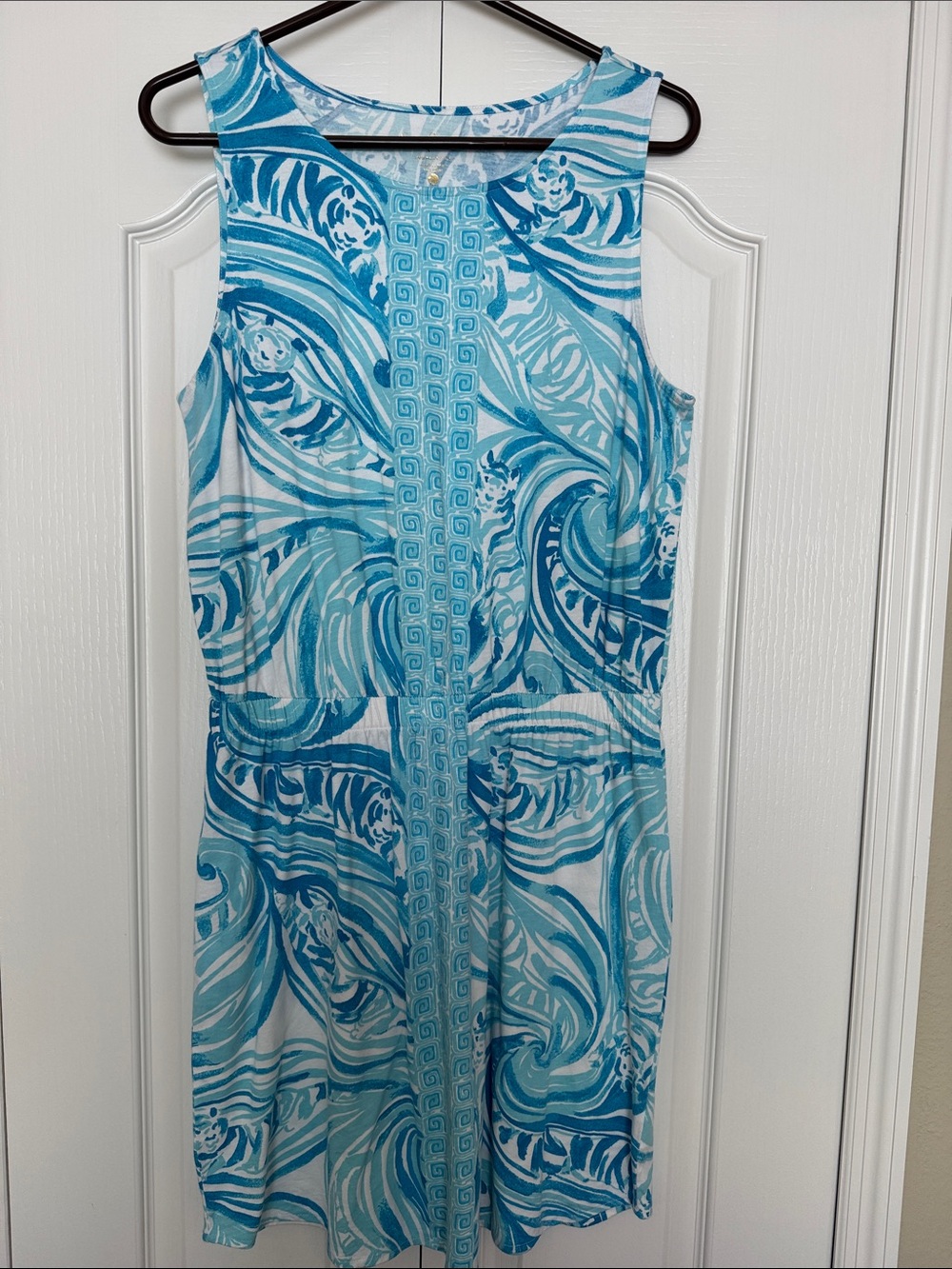 Lilly Pulitzer Blue and White Swirl Cotton Dress
